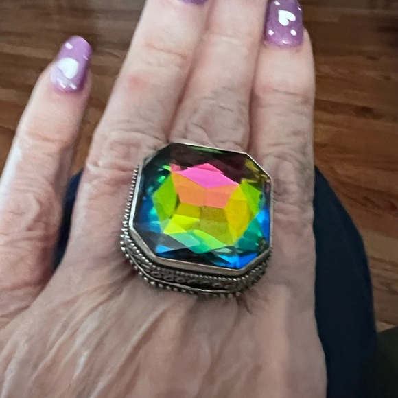 MYSTIC TOPAZ RING 925 - Picture 8 of 10